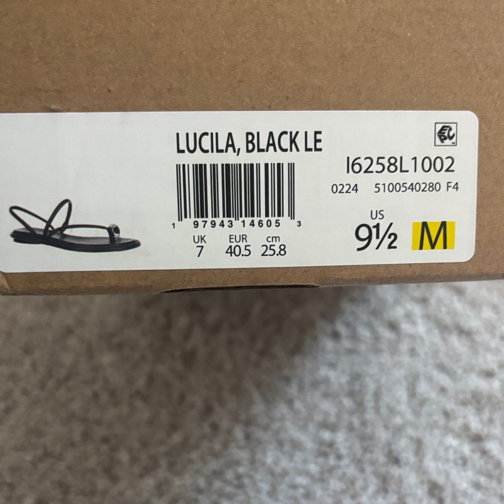 Vince Elegant Black Sandals with Silver Accents 9.5 - Picture 7 of 7